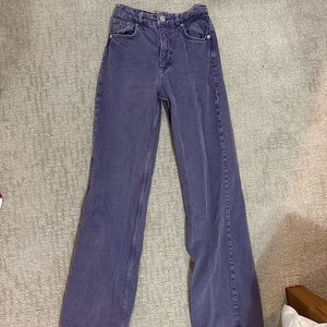 ZARA purple high-waisted jeans